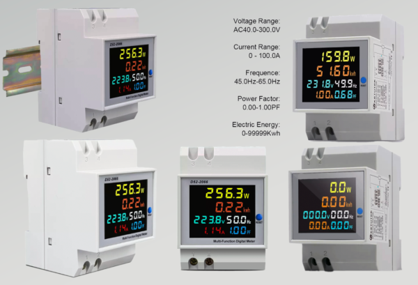 Meter Store 6 IN 1 AC Display Meter Single Phase Parameters 220V 100A Voltage ...