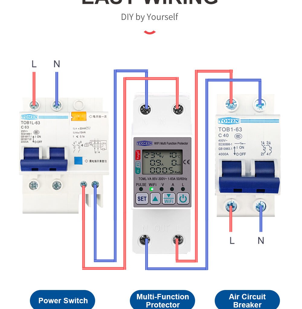Tomzn Wifi energy meter 63A
