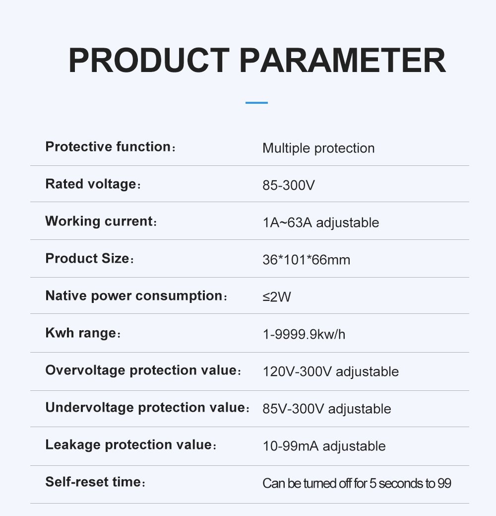 tomzn wifi meter description