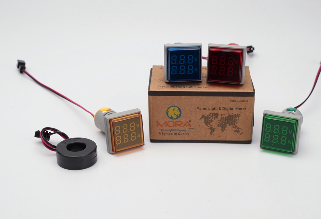 2 in 1 MORA Digital Square Volt meter & Ampere Meter Indicator Size (22mm) With Current Transformer in Pakistan - Image 5