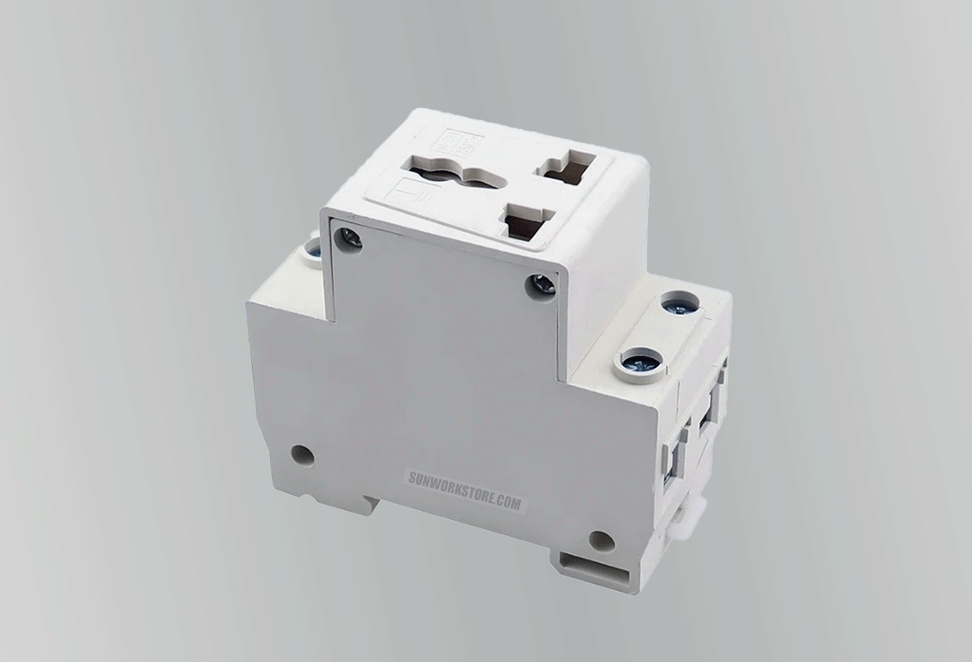 Din Rail Socket AC30 2 Pin Plug 35mm Modular socket 10-16A 250V in Pakistan - Image 3