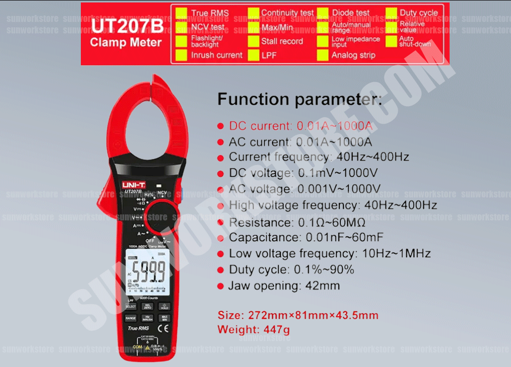 ut207B Clamp Meter