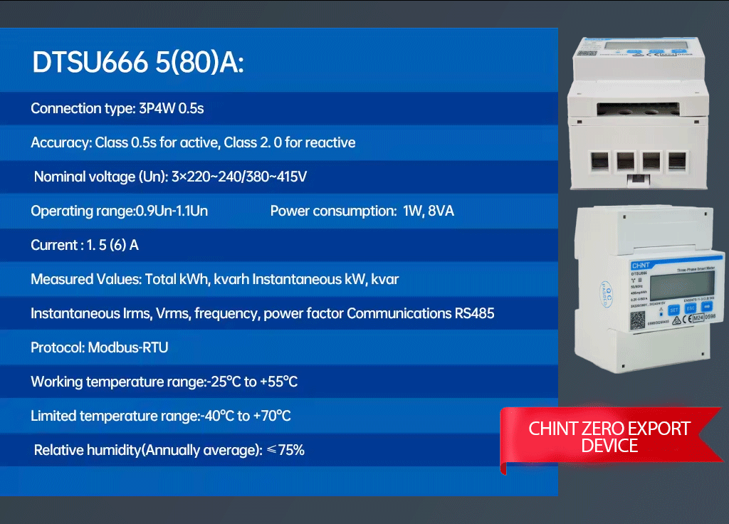 Chint Zero Export Device Specifications