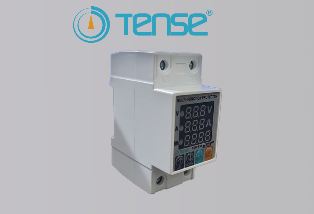 3 in 1 TENSE Smart Circuit Breaker Switch Mini Digital Display Modular Voltage Meter 63A 220V with KWH Lock - Image 4