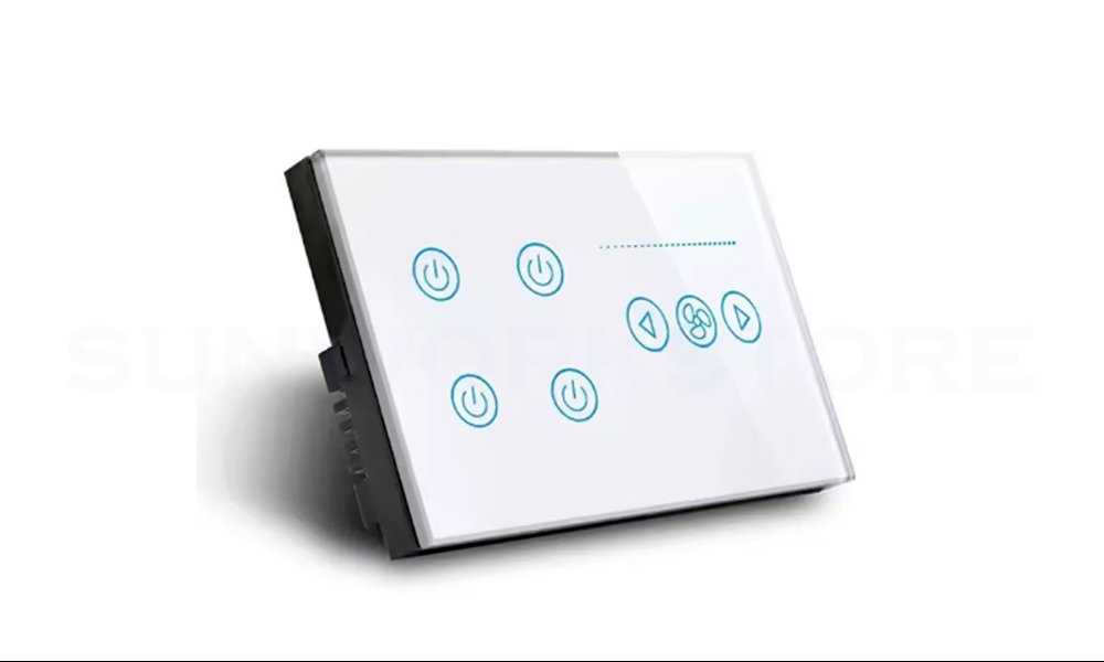 TUYA 4ch with Fan Dimmer Wall Switch