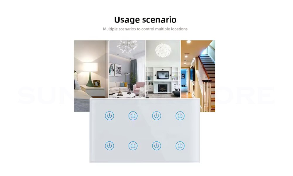 TUYA 8Gand Touch Switch Panel